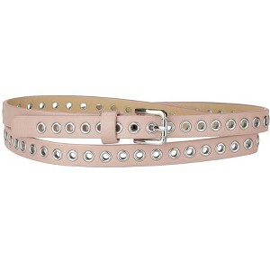 Allegra K Women's Belt PU Leather Skinny Plus Size Punk Rock Style Grommet Waist Belts - 1 of 4