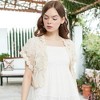 Anna-Kaci Women's Crochet Floral Lace Short Sleeve Cropped Shrug - 4 of 4