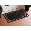HomeRoots 18" X 30" Black Rubber Geometric Outdoor Door Mat - 2 of 3