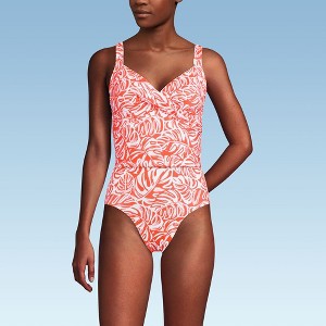 Lands' End Women's V-Neck Wrap Midkini Top - 1 of 4
