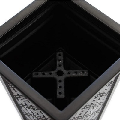 Casablanca Self-Watering Pedestal Planter, 24" Moroccan-Inspired Design