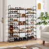 Boersma 9-Tier Large Capacity Shoe Rack with Hooks for Closet & Entryway, Holds 50-55 Pairs, 3 Rows Shoe Shelf with Sturdy Metal Frame, Black - 2 of 4