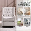 Swivel Rocking Recliner Chair,360° Swivel Nursery Rocking Chair,Glider Chair,Modern Small Rock Swivel Recliner Chair Home Theater Seat-Cuddlewood - 2 of 4