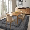 Area Rug Braided Printed Throw, Non-Slip Low Pile Accent Carpet, Foldable Soft Floor Cover for Bedroom or Living Room, Mocha - 2 of 4