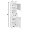 Yaheetech 67"  Freestanding Storage Cabinet with Adjustable Shelves for Kitchen, Bathroom, Living Room, White - 3 of 4