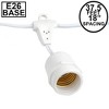 Novelty Lights 37.5 Feet Heavy Duty Light Strings and Sets with 25 Suspended E26 Sockets, White Wire PVC Stringer, 18" Spacing, End-To-End Connectable - 2 of 4
