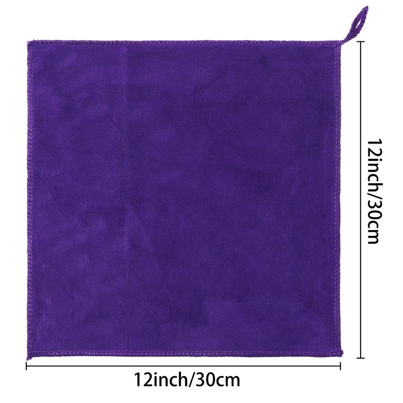 Unique Bargains Dishwashing Cleaning Microfiber Thick Absorbent Kitchen Towels 12" x 12" 6 Pcs, 5 of 7