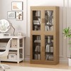 MAYEERTY Natural Wood Grain Storage Cabinet Set - 2 of 4