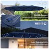 Garden Parasol 14.4ft Double-Sided Sun Umbrella with Base, Patio Parasol with LED Solar Lights - 4 of 4