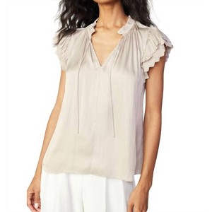 Women's Eliza Flutter Sleeveless Blouse - current air - 1 of 4