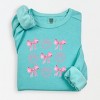 Simply Sage Market S.W.Smiley Smiley Face Coquette Chart Lightweight Garment Dyed Sweatshirt - 2 of 4