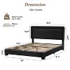 Dyonery Boucle Bed Frame with Headboard,Upholstered Cloud Bed Frame with Wooden Slat Support,Soft Rounded Corners,No Box Spring Required,Easy Assembly - 2 of 4