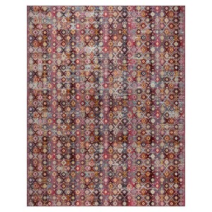 Gertmenian 5'3"x7' Sierra Henna Rectangular Woven Indoor/Outdoor Area Rug Red: UV & Water Resistant, Polypropylene - 1 of 4
