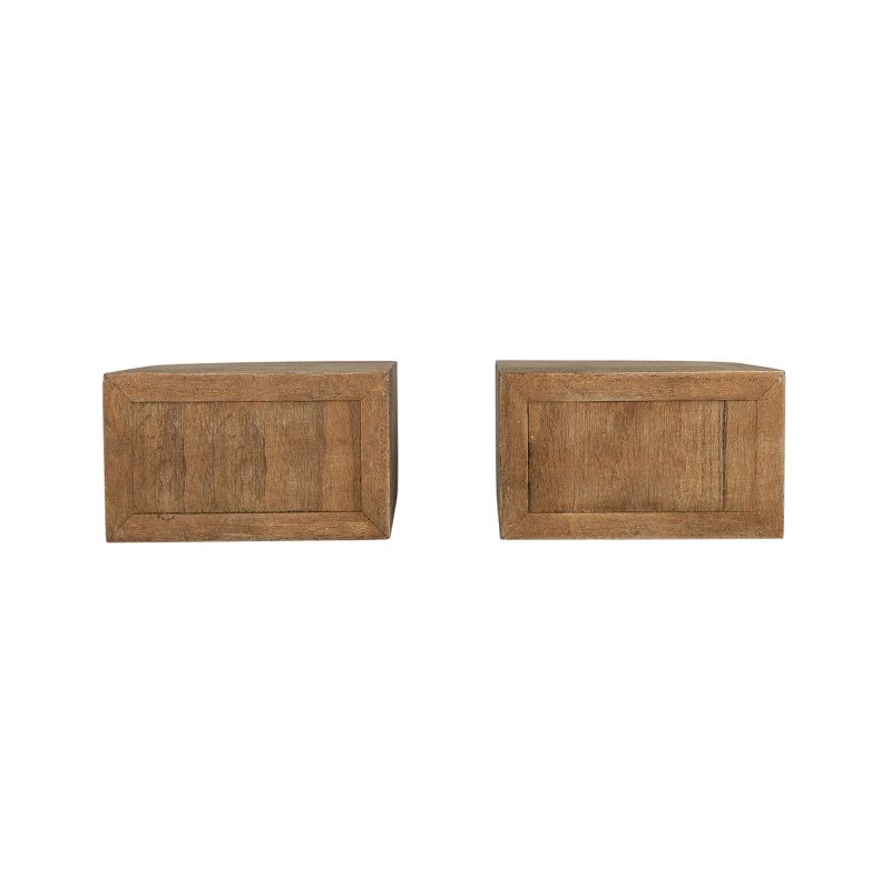 Set of 2 Bookends Brown MDF & Wood by Foreside Home & Garden, 3 of 7