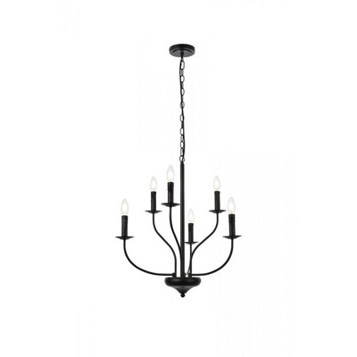 Elegant Lighting Westley 6 lights pendant in black