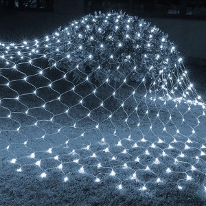 FAAYFIAN 12 x 5 ft 360-LED Christmas Net Lights, Connectable Warm White Mesh Lights for Indoor/Outdoor D¨¦cor - 1 of 4