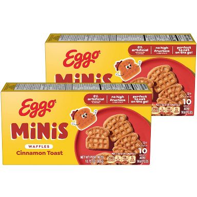 Eggo 2pk/10.75oz Minis Frozen Waffle Bites Cinnamon Toast