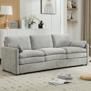 Cloud Sofa Set, Oversized Upholstered Couch with Double Cushions, Comfy Sectional Sofa Group for Living Room-- Frevyn - 1 of 4