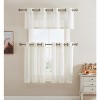 HLC.ME Abbey Faux Linen Semi Sheer Grommet Short Thick Curtain Tiers for Small Windows, Kitchen & Basement, Pair - 4 of 4