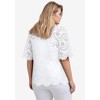 ellos Plus Size Scalloped Hem Eyelet Blouse - 3 of 4