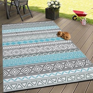 Acekool Outdoor Rug, Waterproof Foldable Reversible UV-Resistant Carpet for Patio, Deck, RV, Balcony, Easy Care - 1 of 4