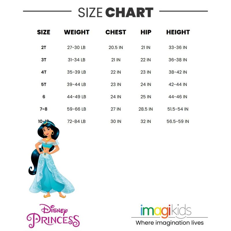 Disney Minnie Mouse Princess Jasmine Belle Ariel Girls Dress Toddler to Big Kid , 5 of 7