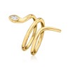 Ross-Simons Italian .20 Carat CZ Snake Ring in 18kt Gold Over Sterling - 3 of 4