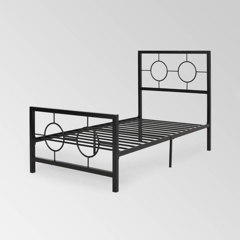 Francoise Modern Contemporary Iron Platform Bed - Christopher Knight Home, 1 of 8