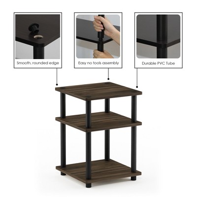 Columbia Walnut & Black Easy-Assembly Multipurpose Shelf