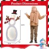 Syemin Decorative Holiday Scene Props Christmas Decoration Snowman Outdoor Yard Decoration Set Christmars Decor, Gold, 18"*12"*30" - 2 of 4