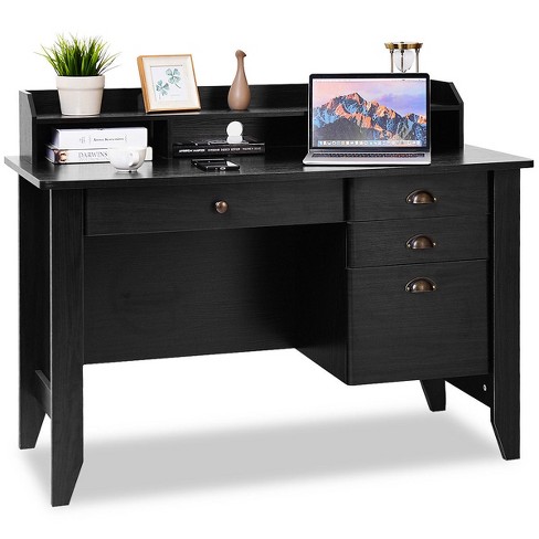 Costway Computer Desk PC Laptop Writing Table Workstation Student Study Furniture Black - image 1 of 4