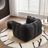 Sapphtopaz Soft Chenille Bean Bag Chair with Footstool Lazy Sofa Chair Bean Bag Chairs for Adults Stuffed High Resilient Foam for Gaming, Watching TV - 2 of 4