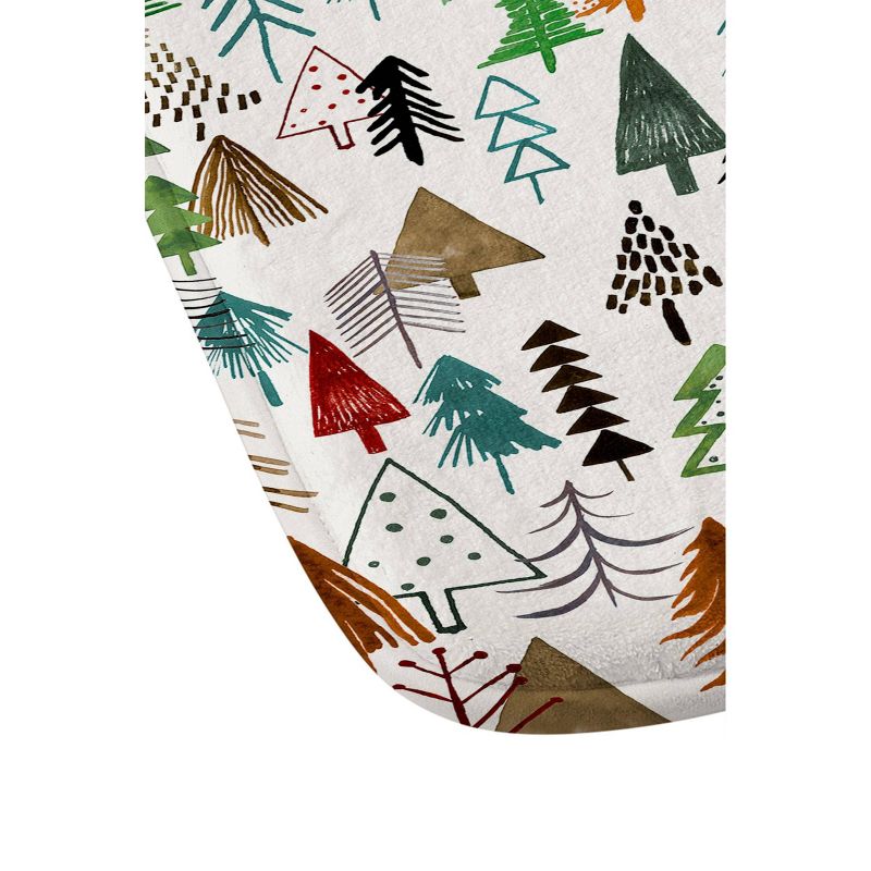 Ninola Design Christmas Pines Forest Memory Foam Bath Mat Red/Green - Deny Designs, 4 of 5
