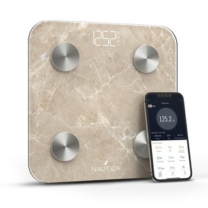 Nautica Body Tracker Digital Scale for Body Weight, Bluetooth-Enabled Smart Scale with BMI, Body Fat, Muscle Mass Tracking & More - 1 of 4