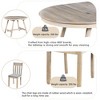 PAGED Extendable Dining Table Round Wood Kitchen Table with 2 Flip Leaves, 41.4-56.6" Living Room Table, Seats Up to 6 Person - 4 of 4