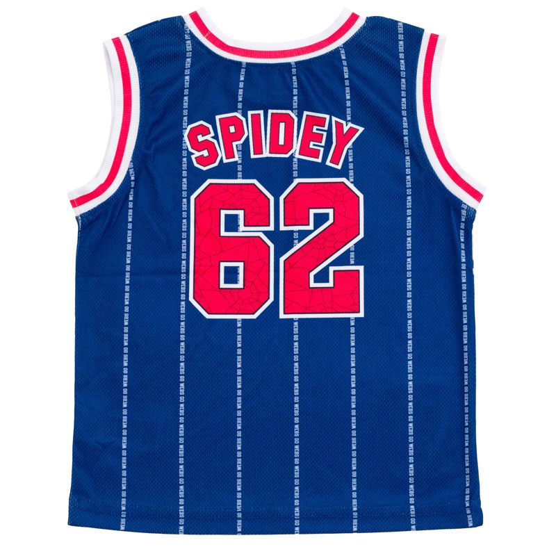 Marvel Spider-Man Miles Morales Mesh Jersey Tank Top Shirt and Basketball Shorts Toddler to Big Kid, 3 of 7