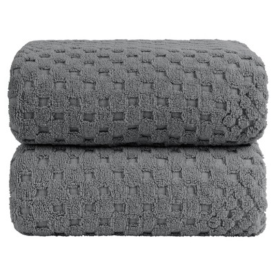 Piccocasa 100% Cotton Soft And Thick Absorbent Waffle Weave Bath Towels 4  Pcs : Target