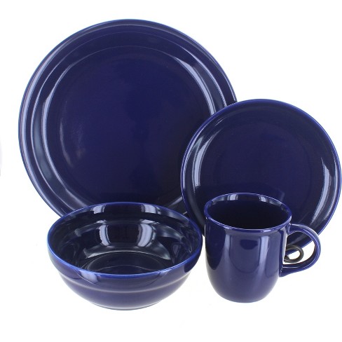 Blue Rose Polish Pottery Cobalt 4 Piece Place Setting - Service For 1 ...