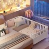 Kumasinova Twin/Full Size Bed Frame,Wood Platform Bed for Kids,Wood Low Profile Twin Bed with Rails for Girls and Boys,Wood Slats Support - 2 of 4
