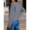 Women Cardigan Sweaters Oversized Knit Chunky Button Cardigans Fall Winter Outfits with Pockets - 4 of 4