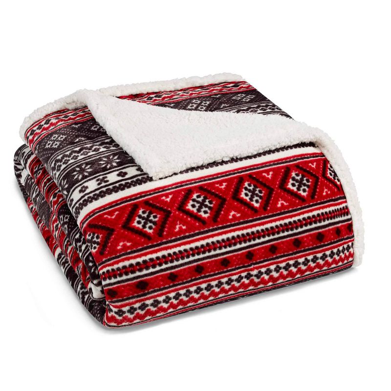 Patterned Plush Bed Blanket - Eddie Bauer, 1 of 11