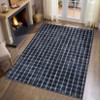 Machine Washable Modern Plaid Area Rug Soft Non Slip Rug Indoor Accent Decorative Printed Rug Low Pile Foldable Carpet for Living Room Bedroom - 2 of 4