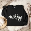 Simply Sage Market Women's Graphic Sweatshirt Merry Bold Cursive Puff Print - 3 of 4