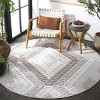 Global GLB610 Power Loomed Indoor Area Rug - Grey/Ivory Taupe - 6'7" Round - Safavieh - 2 of 3