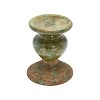 Storied Home Distressed Round Terra-cotta Pillar Candleholder - 4 of 4