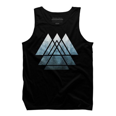 Men's Design By Humans Misty Forest Sacred Geometry By Maryedenoa Tank Top
