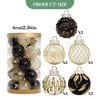 25 Pcs Christmas Tree Ornament Balls, 2.4 In Clear Shatterproof Christmas Decoration Balls, PET Painted Christmas Ball Set - 4 of 4