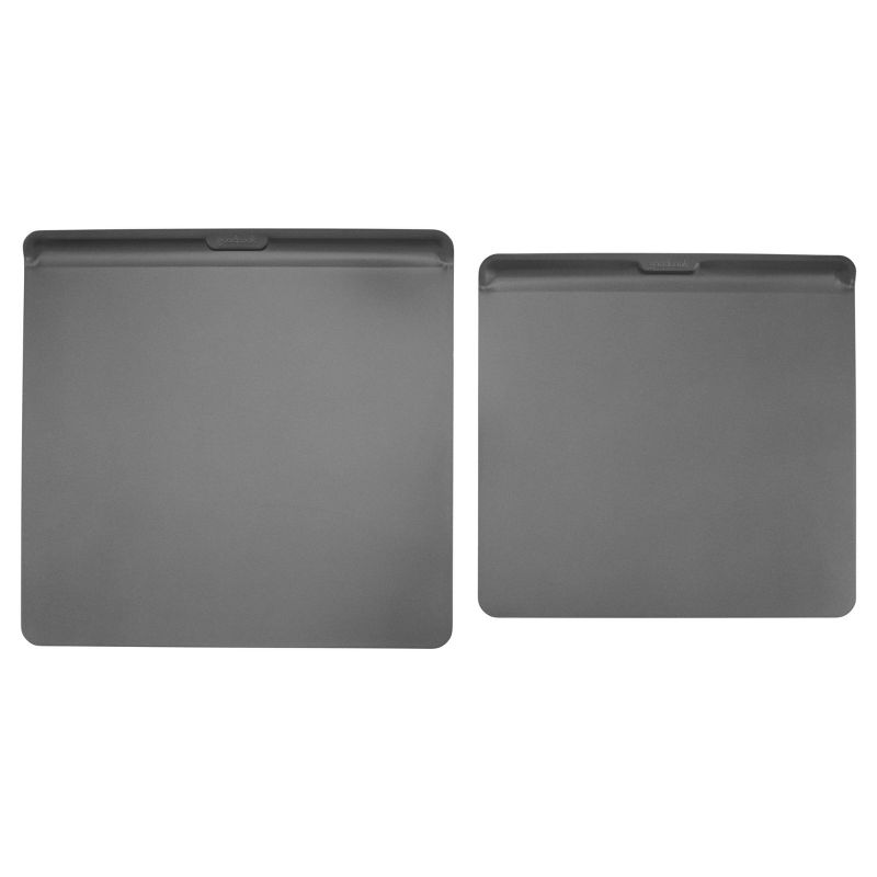 GoodCook AirPerfect Medium and Large 2pk Insulated Nonstick Baking Cookie Sheets Dark Gray, 1 of 11