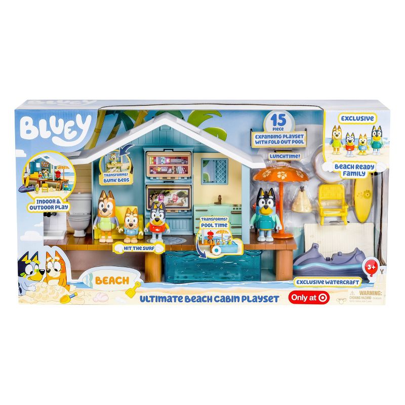 Bluey&#39;s Ultimate Beach Cabin Playset, 3 of 17