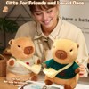TITQWOP Capybara Plush Toy with 9 Clothes and Accessories Super Soft Capybara Stuffed Animal for Kids Girls Boys 10.2inch - 2 of 4